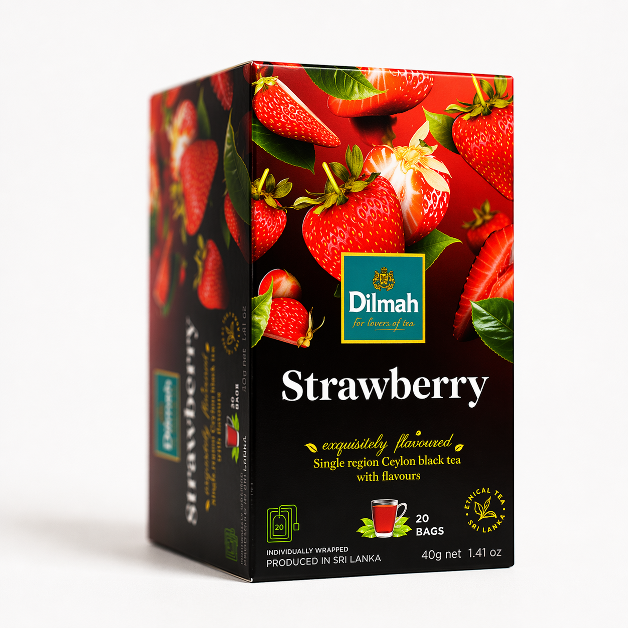 EFT Strawberry Black Tea-20 Individually Wrapped Tea Bags